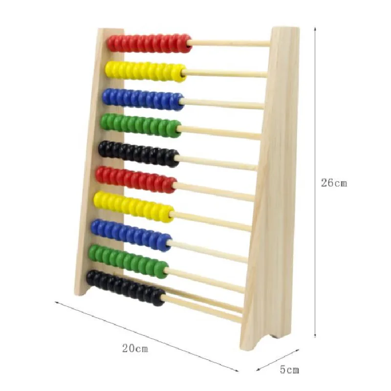 

1Pcs Wooden Abacus Toy Children Counting Number Math Study Tool Children Multicolor Beads Design Educational Early Learning Toy