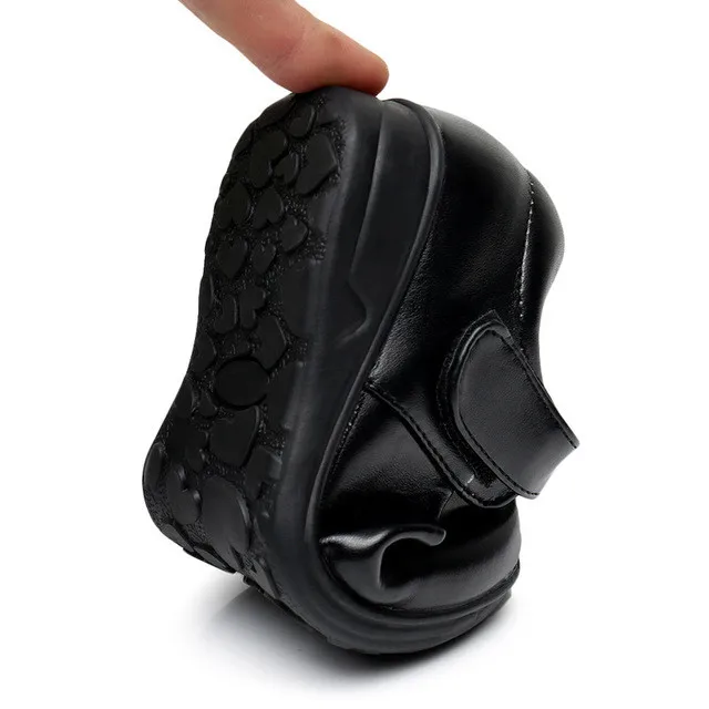 

Child Girls Leather Shoes Black White Children's Casual Shoes Big Kids Princess Dress leather Shoes 4-16 Years Old