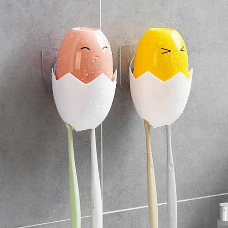 

Quality Cute Chicken Toothbrush Holder Rinse Cup Set Couple Brush Teeth Cup Wall Toothbrush Cup Toothbrush Shelf