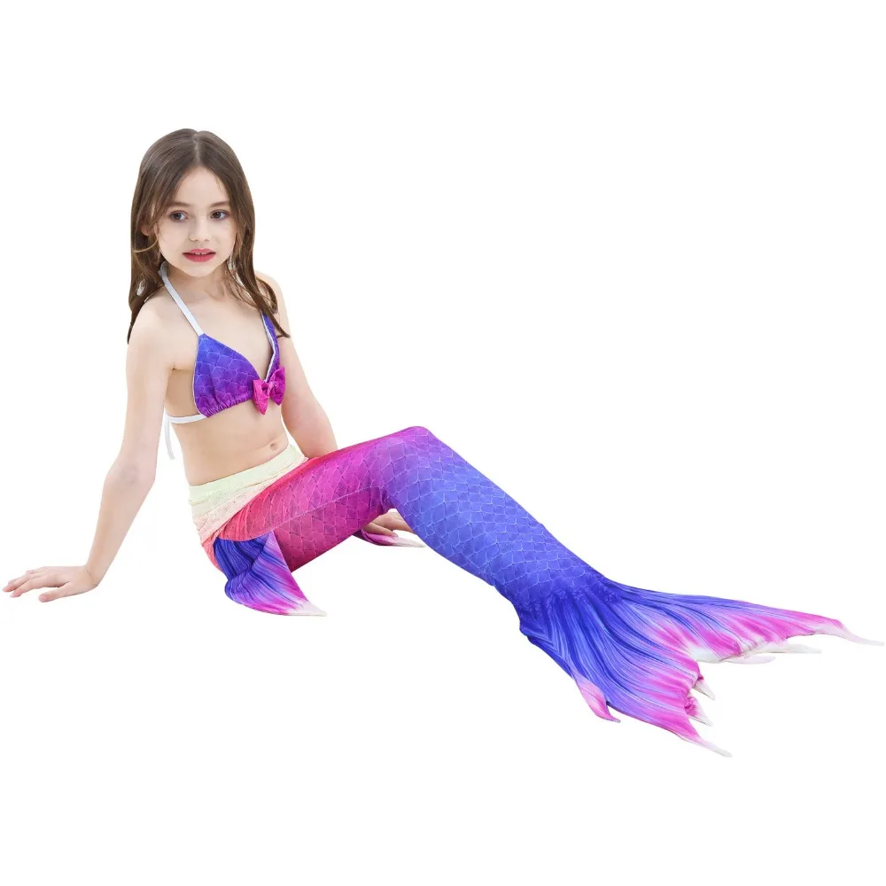 Гирлянда для девочек, хвост русалки с русалочкой, купальник для куклы, детский купальник, хвост русалки, маскарадный костюм для девочек