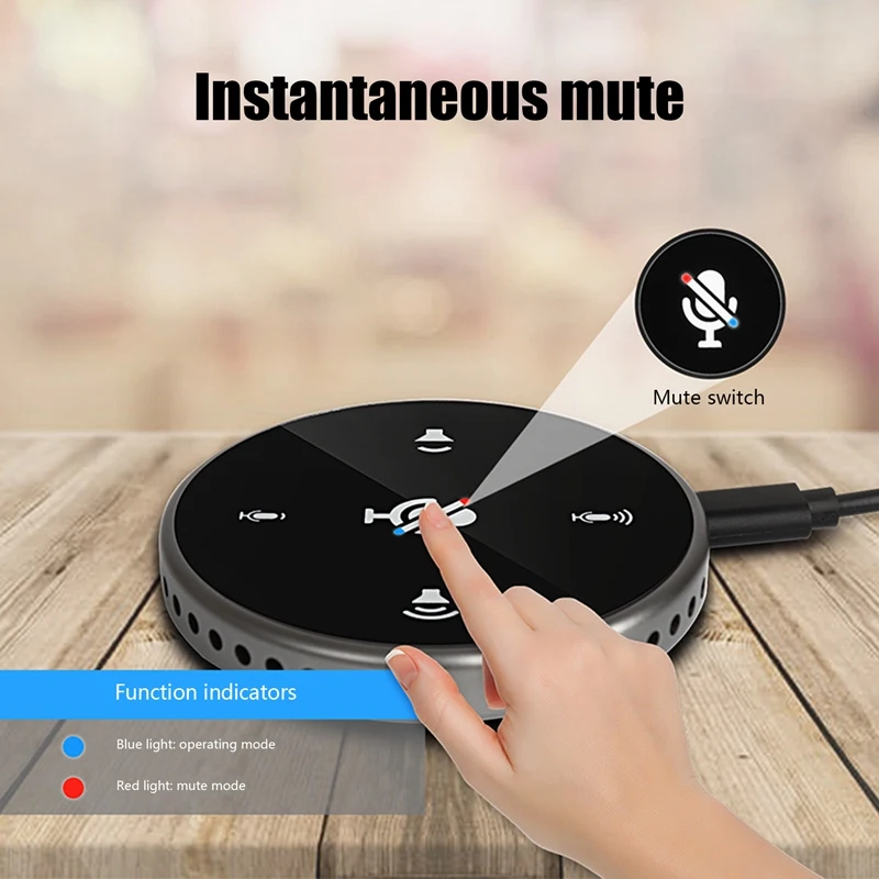 USB Conference Microphone Omnidirectional Condenser Built-In Speaker For PC Gaming Youtube Metting | Электроника
