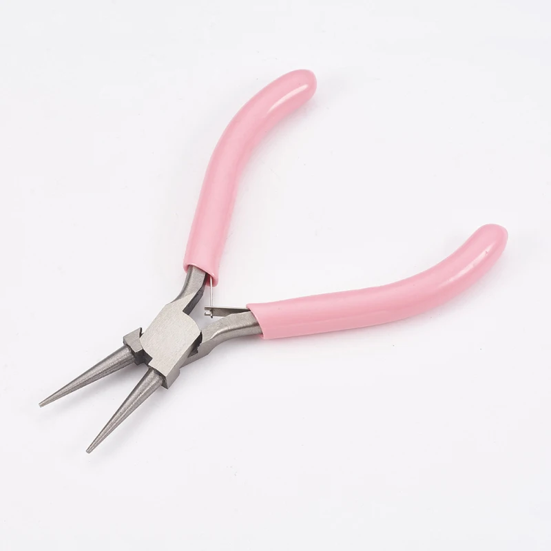 Round Nose Pliers Мини ювелирный набор Клещи DIY ювелирные инструменты и оборудование для изготовления ювелирных изделий из углеродистой стали DeepPink, 70~ 80x40~ 52x6~ 9mm - Цвет: Round Nose Pliers