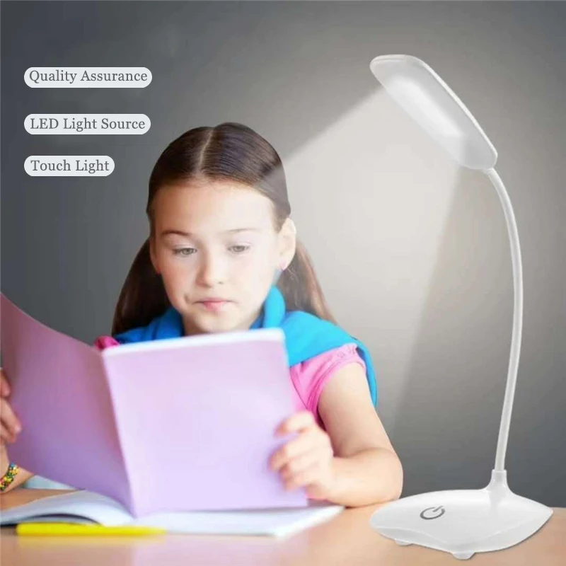 

Светодиодная настольная лампа для ухода за глазами, приглушаемая, с гибкой ножкой, 3 цвета, при температуре, не ослепляющая прикроватная тум...