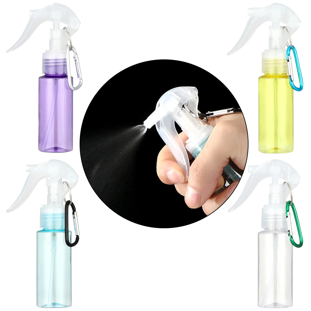 Прозрачные пластиковые флаконы-распылители с карабином 60 мл | Красота и здоровье