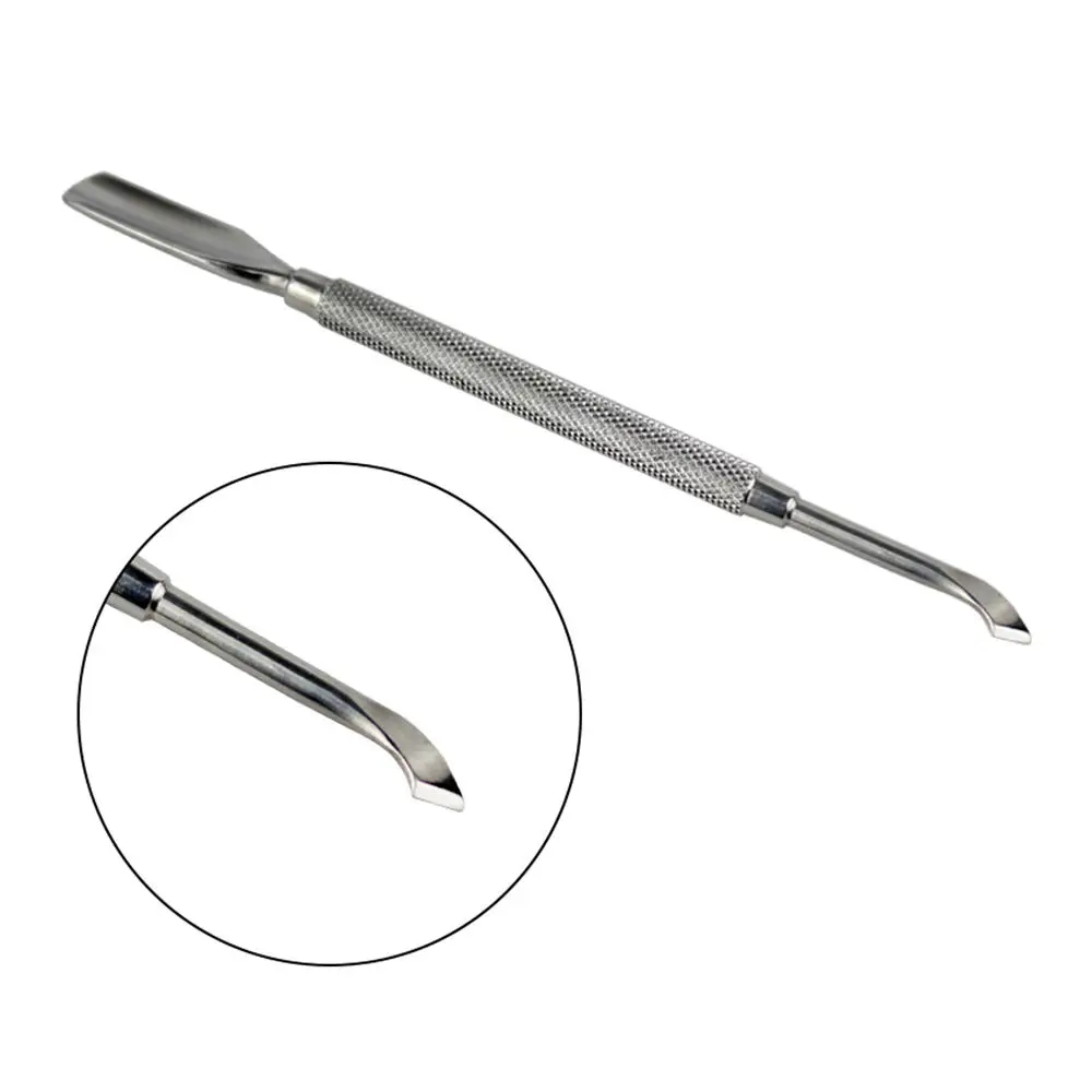 

2pcs Stainless Steel Nail Art Double Sided Cuticle Finger Dead Skin Cut Remover Pusher Manicure Pedicure Nail Care Tools
