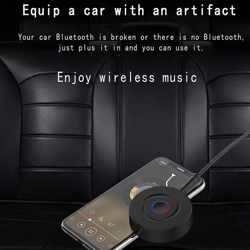 2 в 1 5,0 Bluetooth приемник передатчик 3,5 мм AUX стерео аудио круглый беспроводной адаптер с Bluetooth для автомобиля ТВ ПК динамик для наушников