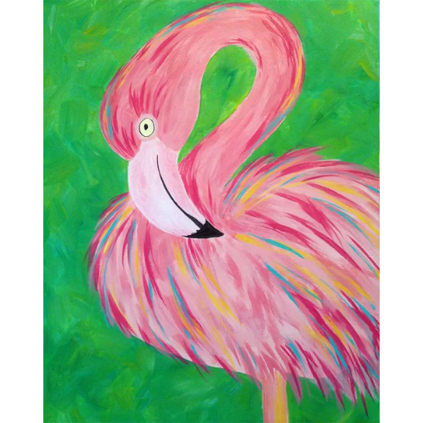 

5D DIY Diamond Painting Square/Circular Embroidery Mosaic Cross Stitch Flamingo Picture Cartoon Picture Home Decoration BM292