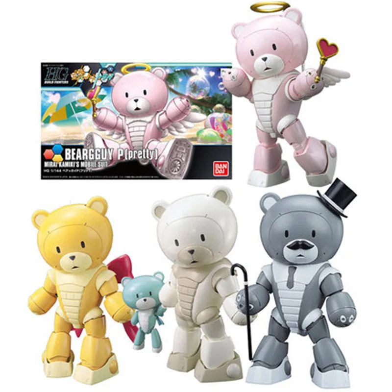 

Bandai Assembled Model HGBF 1/144 Gundam Build Fighter Bear Fighter F Mr. Papa Pink Angel Gundam Anime toys gift Ornaments