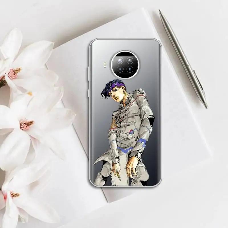 

anime cortoon JOJOS BIZARRE Phone Case Transparent for Xiaomi mi note 10 8 9 t HUAWEI p30 40 11 Samsung S 8 9 10 20 pro lite