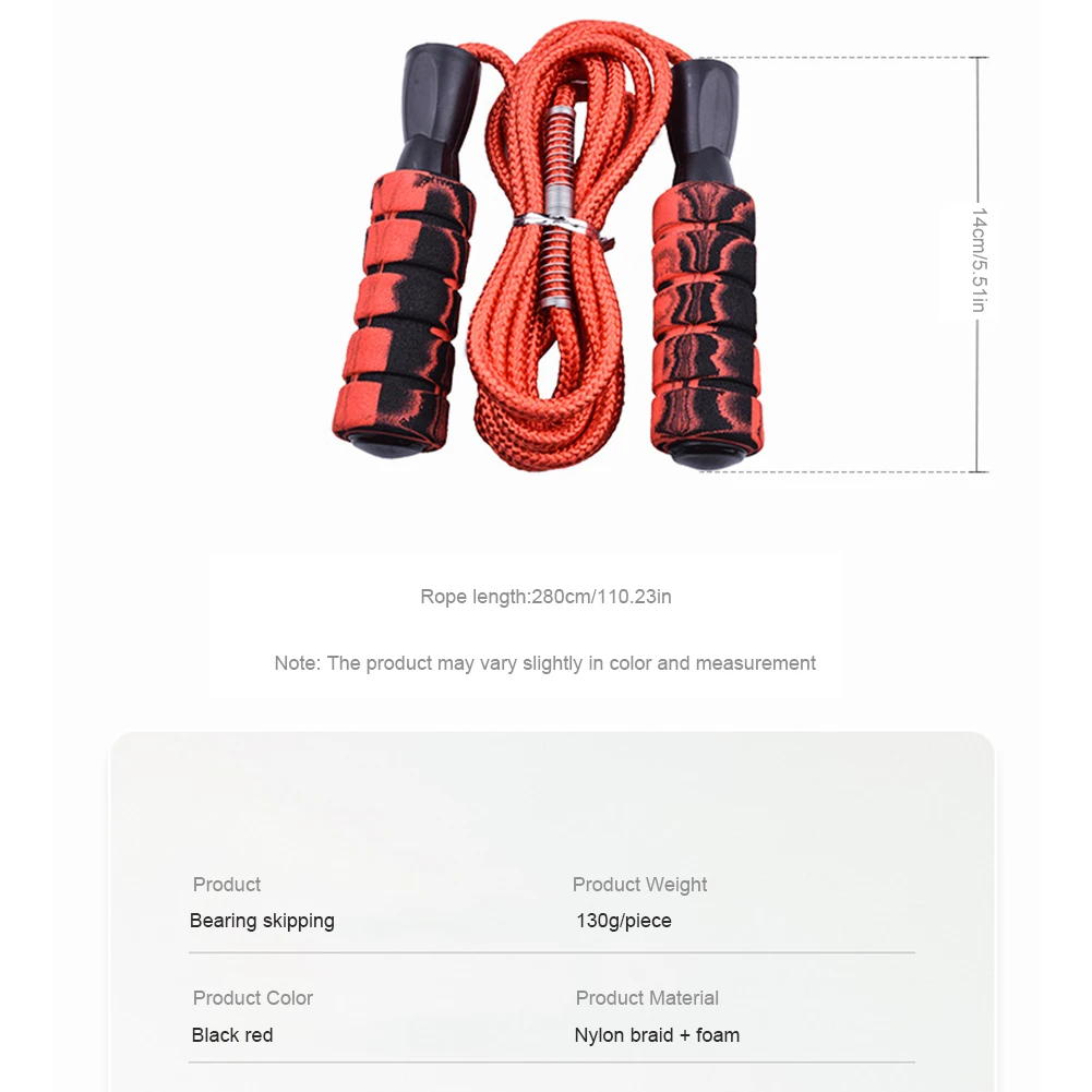 

Speed Skipping Rope(9.2ft) Tangle-Free with Bearings Anti-Skid Foam Grip for Speed Training Fitness Gym