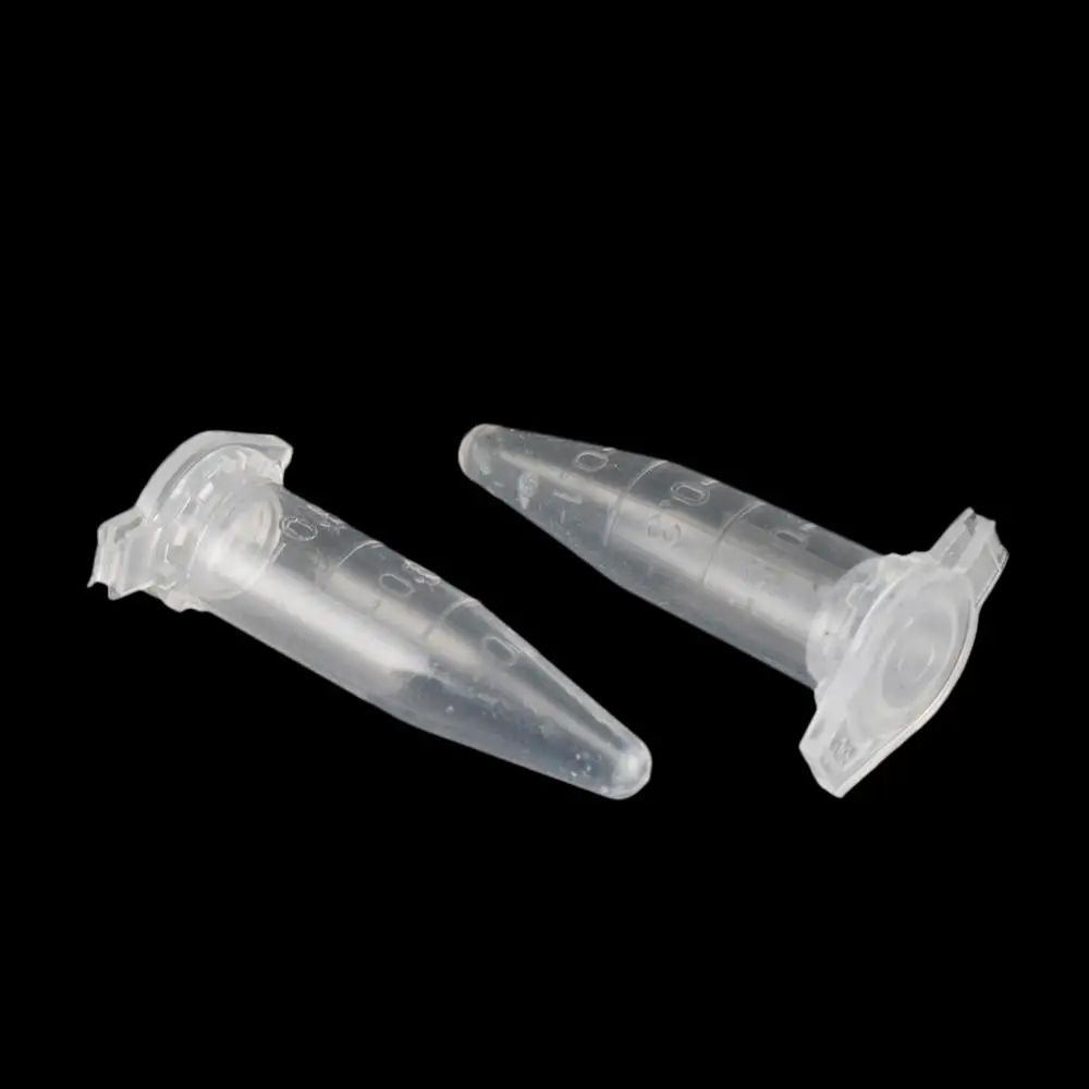 50Pcs 0.5ml Plastic Snap Cap Centrifuge Tube Sample Vial Container Laboratory Test School Teaching Equipment |