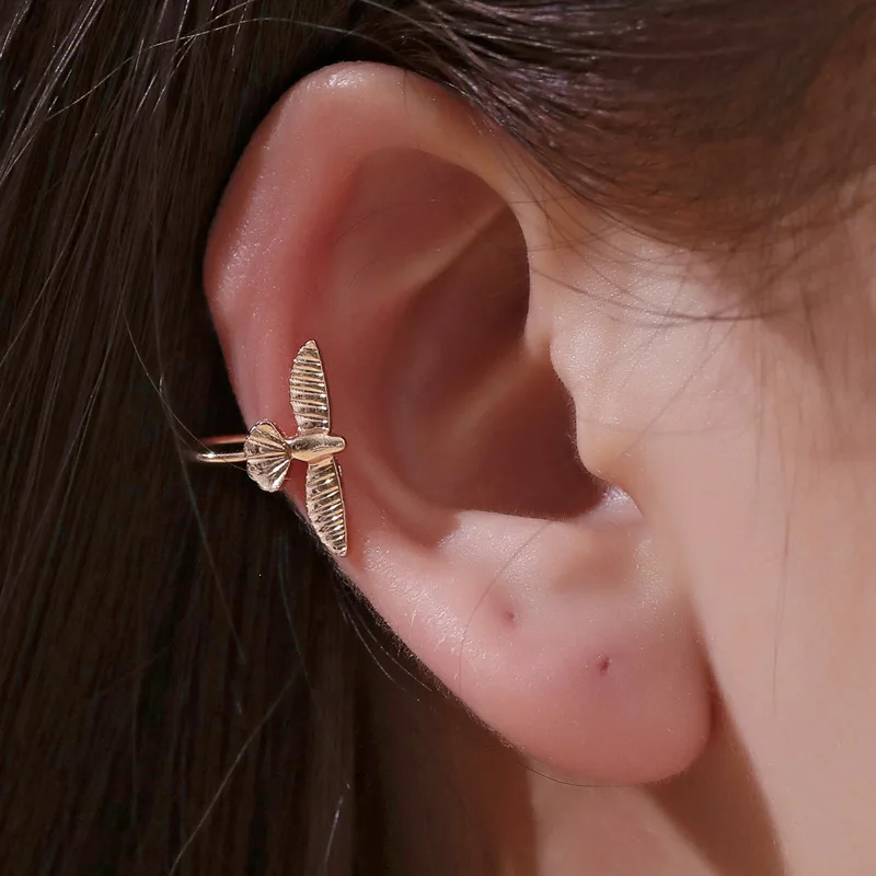 Модные простые серьги в стиле ретро с птичьими ушками трендовые для мужчин и