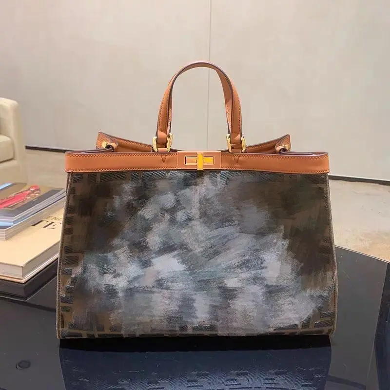 

Ms printed canvas shoulder bag 2020 new letter bag luxury brand designer high-capacity ladies handbags handbag