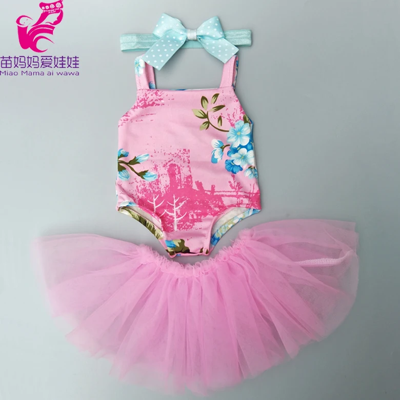Платье куклы 43 см для ухода за ребенком мам Baby Doll комбинезоны Розовое платье с