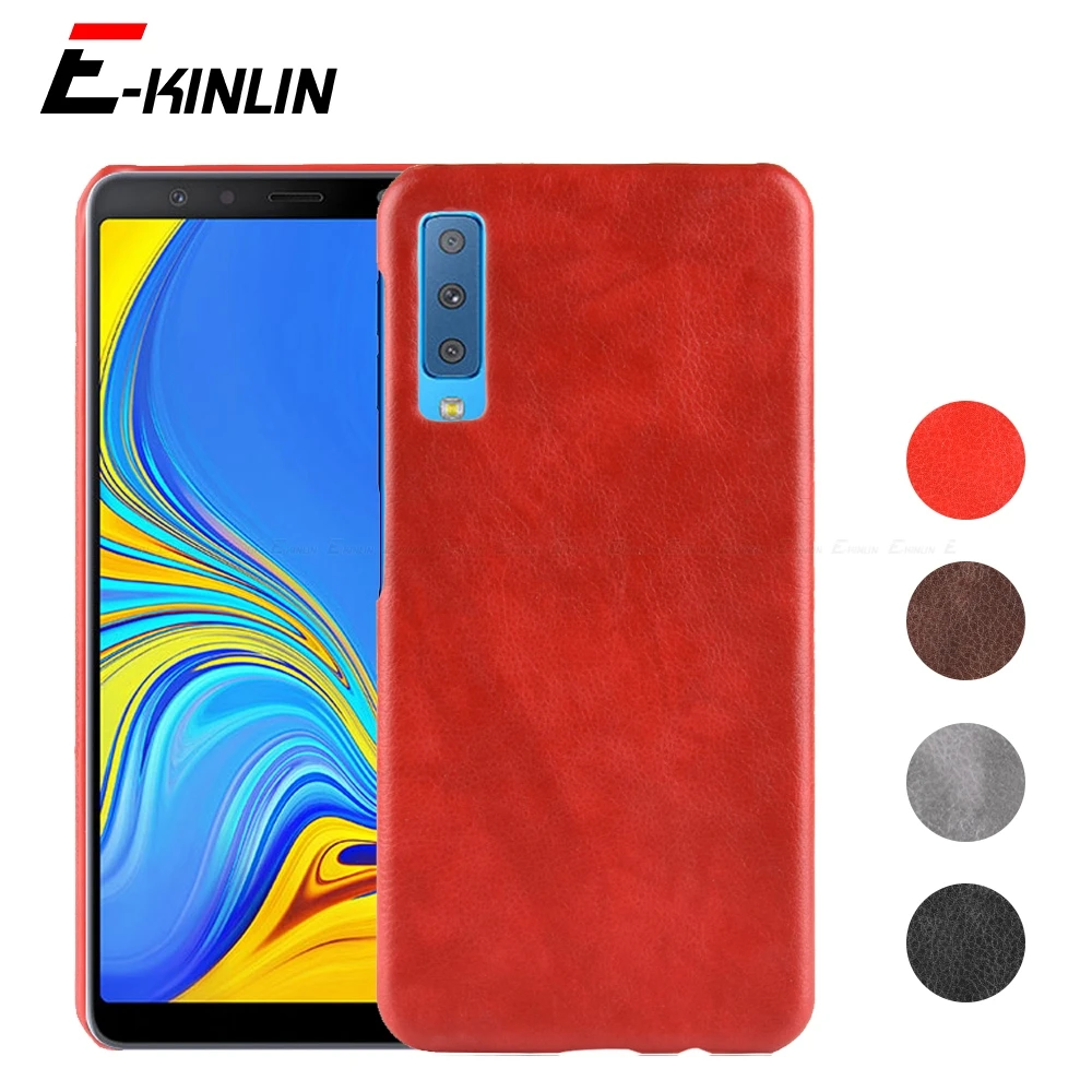 Кожаный чехол накладка для Samsung Galaxy A2 A7 A8 A9 Pro Star J2 J4 J6 J8 Core Plus 2018 ультратонкий