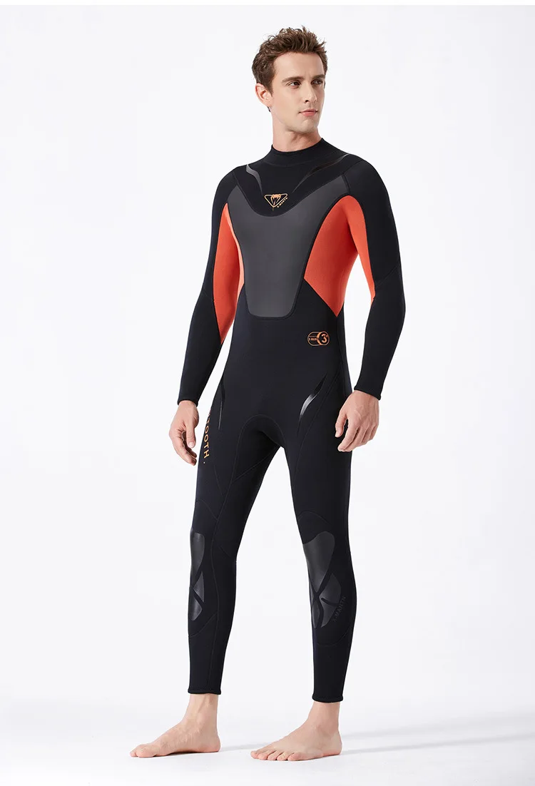 

1PC Men's Full Body Wetsuit, 3mm Men Neoprene Long Sleeves Dive Suit - Perfect For Swimming/Scuba Diving/Snorkeling WA 107