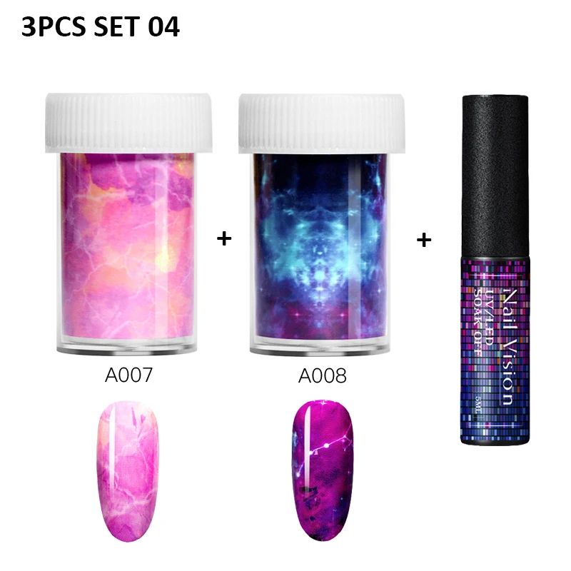 Nail Vision 5 мл клей из фольги для ногтей Набор наклеек звездное небо переводная наклейка клей лак для ногтей гель DIY дизайн маникюра - Цвет: EEZH07192