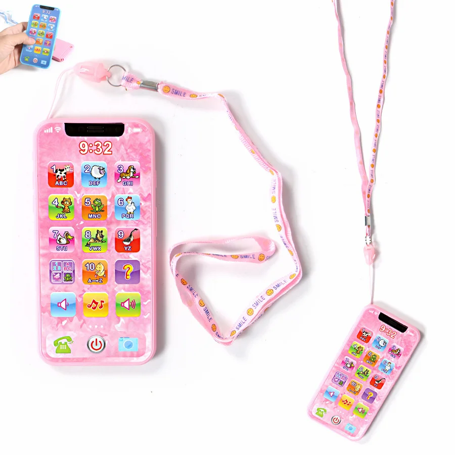 Детская игрушка музыкальный телефон детский портативный на русском светильник