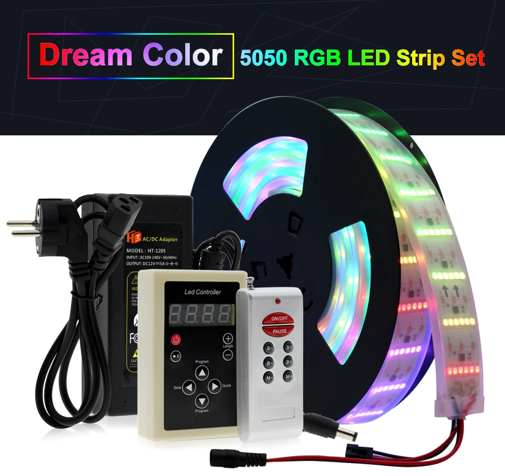Светодиодный скачки светильник RGB Цвет беговые кроссовки nikeeinglys Сменные Светодиодные ленты 5 м с 133 программа RF контроллер Праздничные огни Decoracion Фея светильник