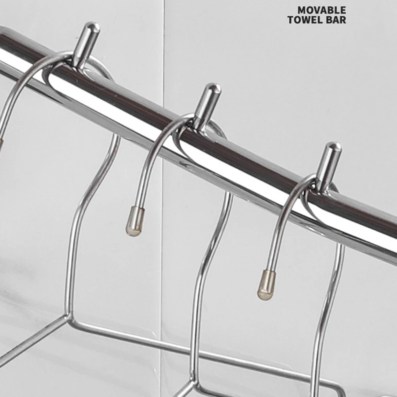 

Clothes Hanger Hook Wall Mount Swing Arm Stainless Steel Coat Clothing Drying Holder Rack Hanger
