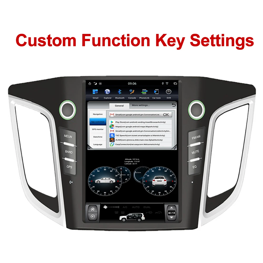 Автомагнитола YAZH для Hyundai IX25 Creta 2014 2015 2016 2017 2018 Android 8 1 с IPS дисплеем 10 4 дюйма Bluetooth 5 0