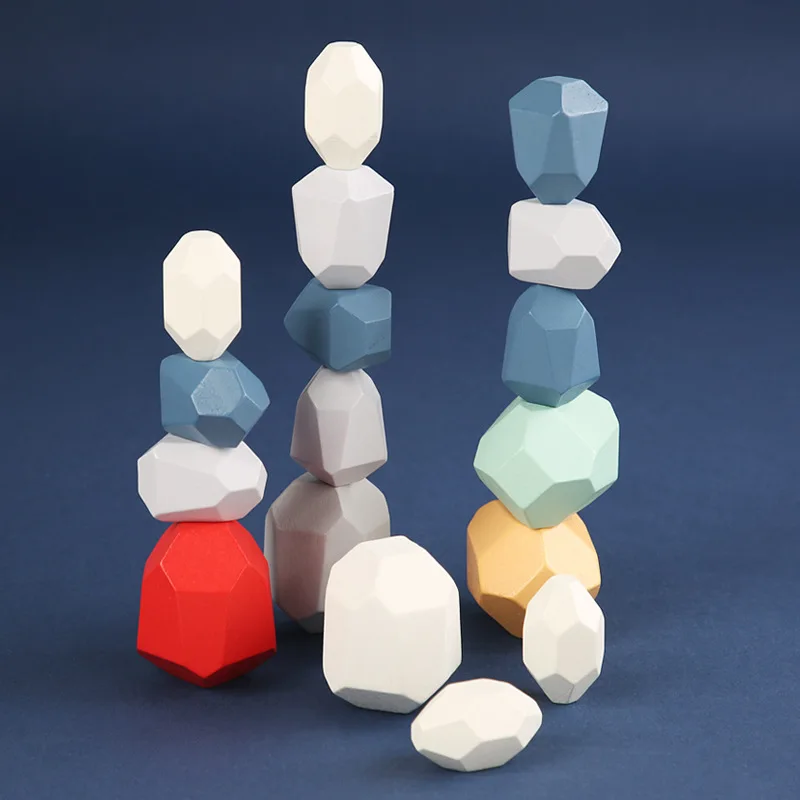 Креативная деревянная игра Дженга строительный блок цветные камни развивающие