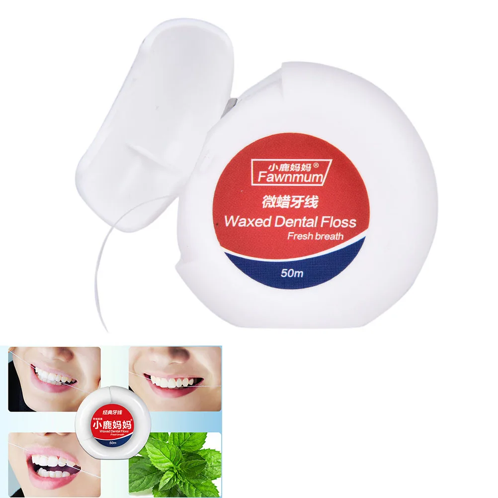 

50M Interdental Brushes Teeth Stick Micro Wax Peppermint Flavor Dental Flosser Toothpicks Floss Pick Oral Hygiene Clean Wire