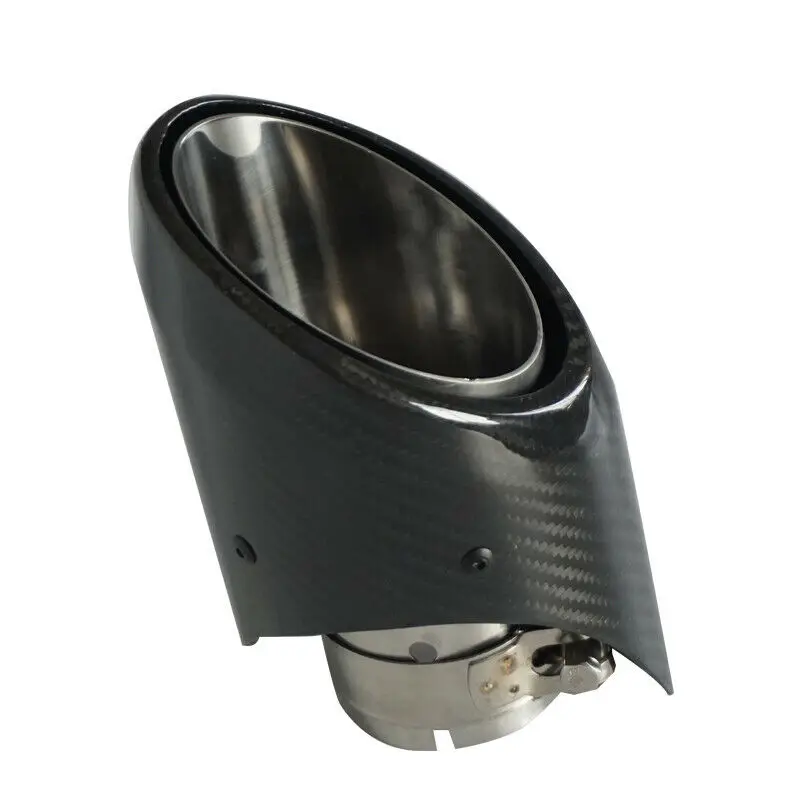 Модель 2019 глянцевый Наклонный наконечник выхлопной трубы из углеродного волокна