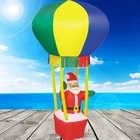 6 футов Забавный Рождественский надувной Санта-Клаус на воздушном шаре украшение со светодиодсветильник кой надувные уличные игрушки для украшения дома двора