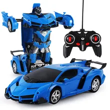 RC Car Transformation Robots Sports Vehicle Model Robots Toys Cool Deformation Remote Control Car Kids Toys For Boys Gifts