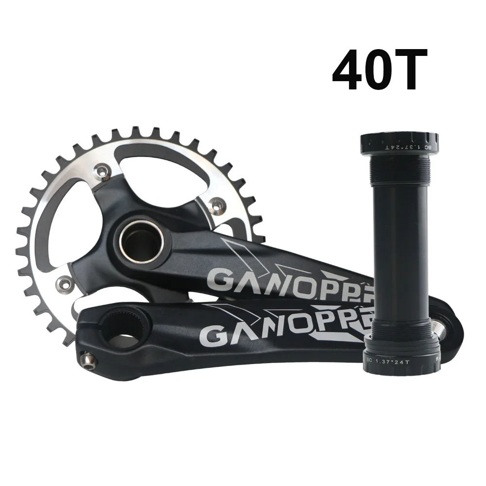 40T black crankset 104BCD алюминиевый сплав дорожный велосипед Floding велосипед Кривошип горного велосипеда набор 175 Кривошип 120 мм BB цепь колеса 9S 10S 11S Fatbike шатуны - Цвет: 40T black crankset