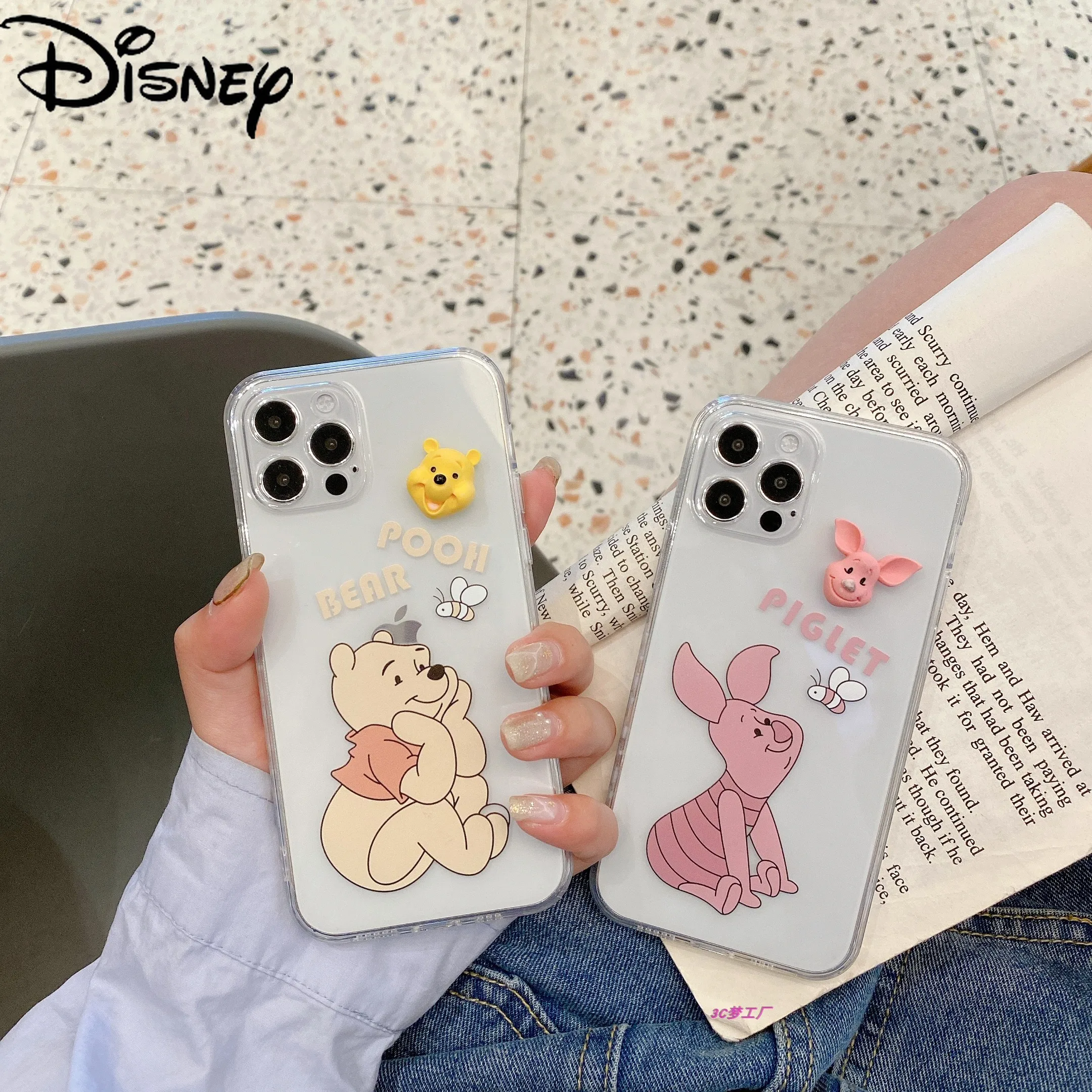 

Disney Pooh Piglet Pig Phone Case for iPhone 7/8P/SE/X/XR/XS/XSMAX/11pro/12promax/12mini/11promax/ Cartoon Couple Phone Cover