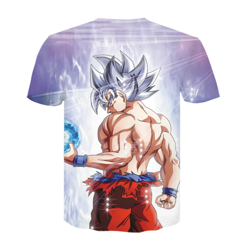 Новая футболка Dragon Ball z летняя с 3D принтом Super Saiyan Wukong черная чайная куртка для