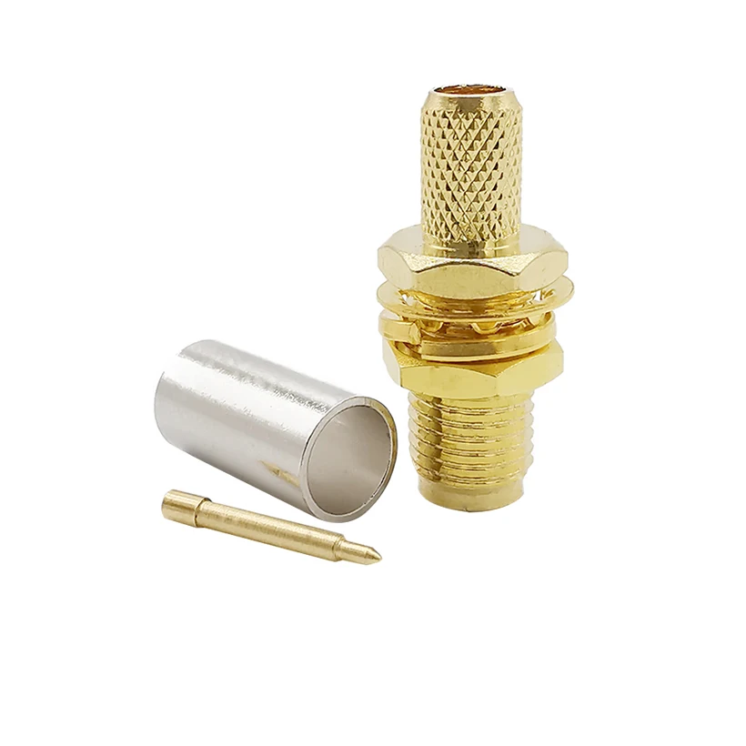 1 шт. RP SMA Розетка гайка перегородка RF коаксиальный паяльный разъем адаптер для