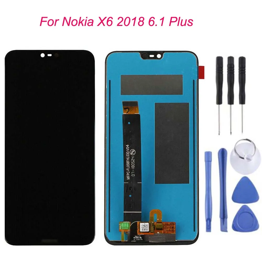 

5.8"LCD For Nokia 6.1 Plus / X6 2018 TA-1099 TA-1116 TA-1103 TA-1083 LCD Display Touch Screen Digitizer Replacement Repair Spare