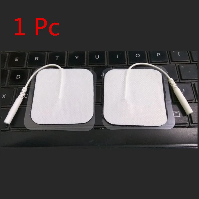 1 Pcs 10 шт./лот 5x5 см стимулятор мышц нерва силиконовый гель электрод колодки десятки электродов Цифровая терапия машина массаж 2 мм разъем - Цвет: 1 Pcs