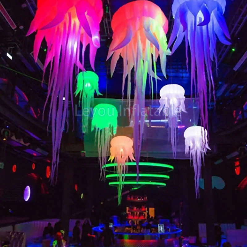 Светящаяся надувная Медуза реквизит для бара осьминог модель океана подвесные