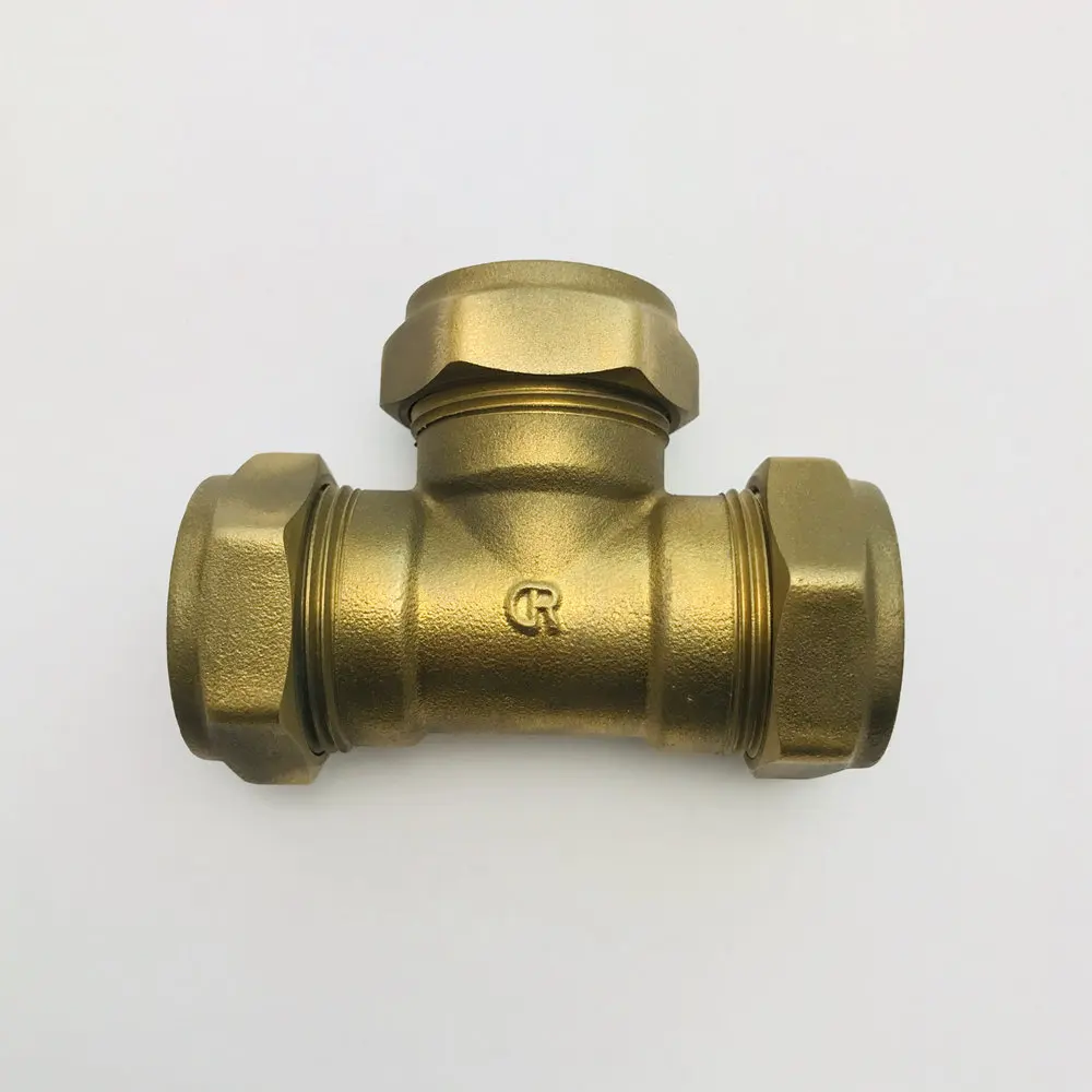 28 мм * &quot* Компрессионный фитинг тройник для латунной трубки|compression fitting|brass teetee