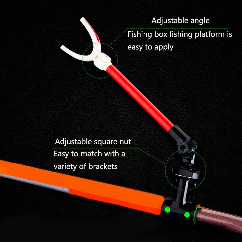 Telescopic Simple Back Stretch Pole Bracket Gadget Stand Accessories Fishing Rod Holder Angler Hand Rotating Carbon | Спорт и