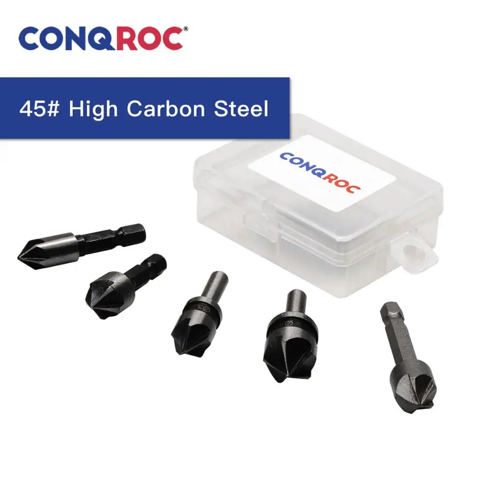 5 шт. 82 градуса шестигранный хвостовик Сверло зенкер канавки Высокоуглеродистая