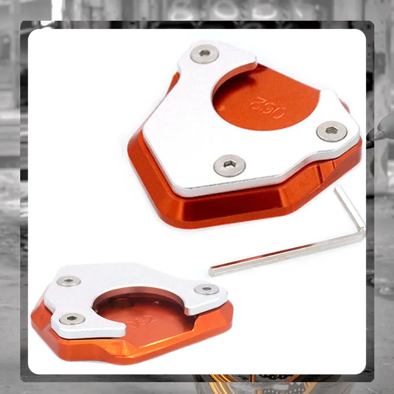 Motorcycle CNC Kickstand Foot Side Stand Extension Pad Support Plate For KTM DUKE 390 250 DUKE390 2017 2018 2019 2020 | Автомобили и