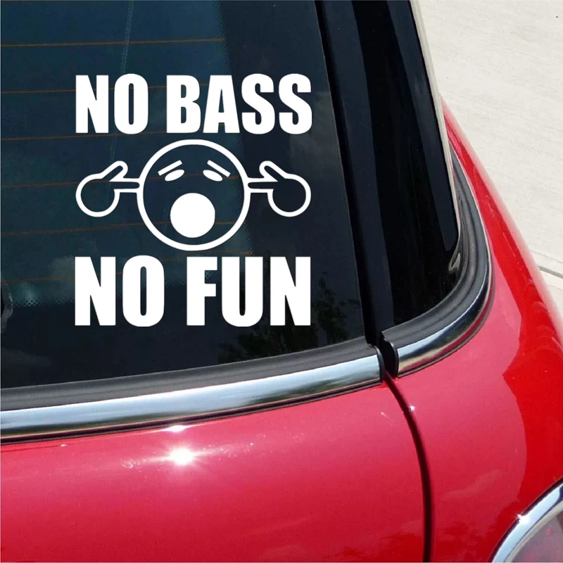 CK3001#15*16см наклейки на авто NO BASS FUN водонепроницаемые машину наклейка для