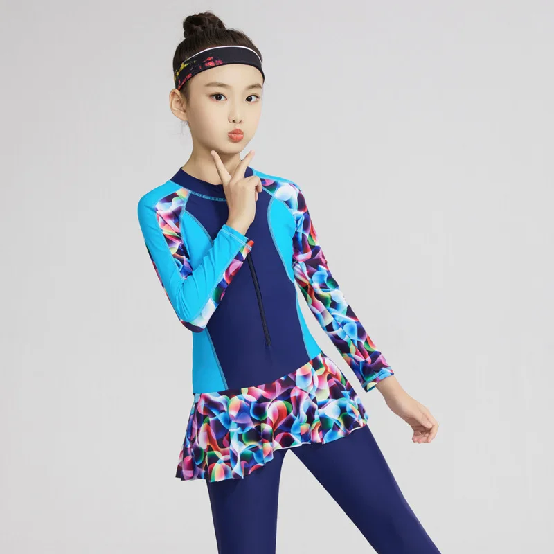 Купальник женский с длинным рукавом на молнии спереди | Спорт и развлечения