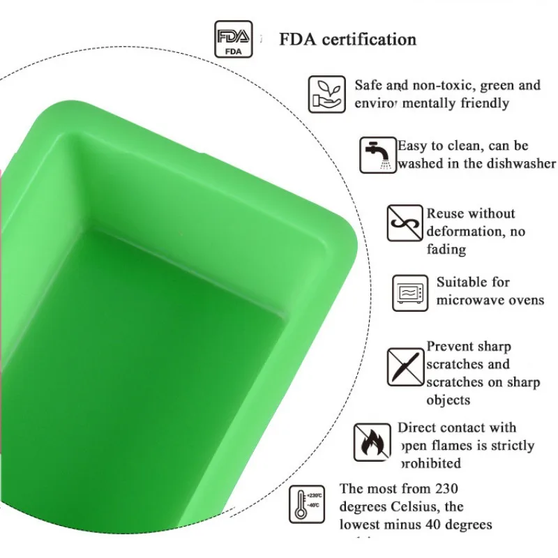 Квадратной формы 3D силиконовая форма для торта антипригарная тостов хлеба