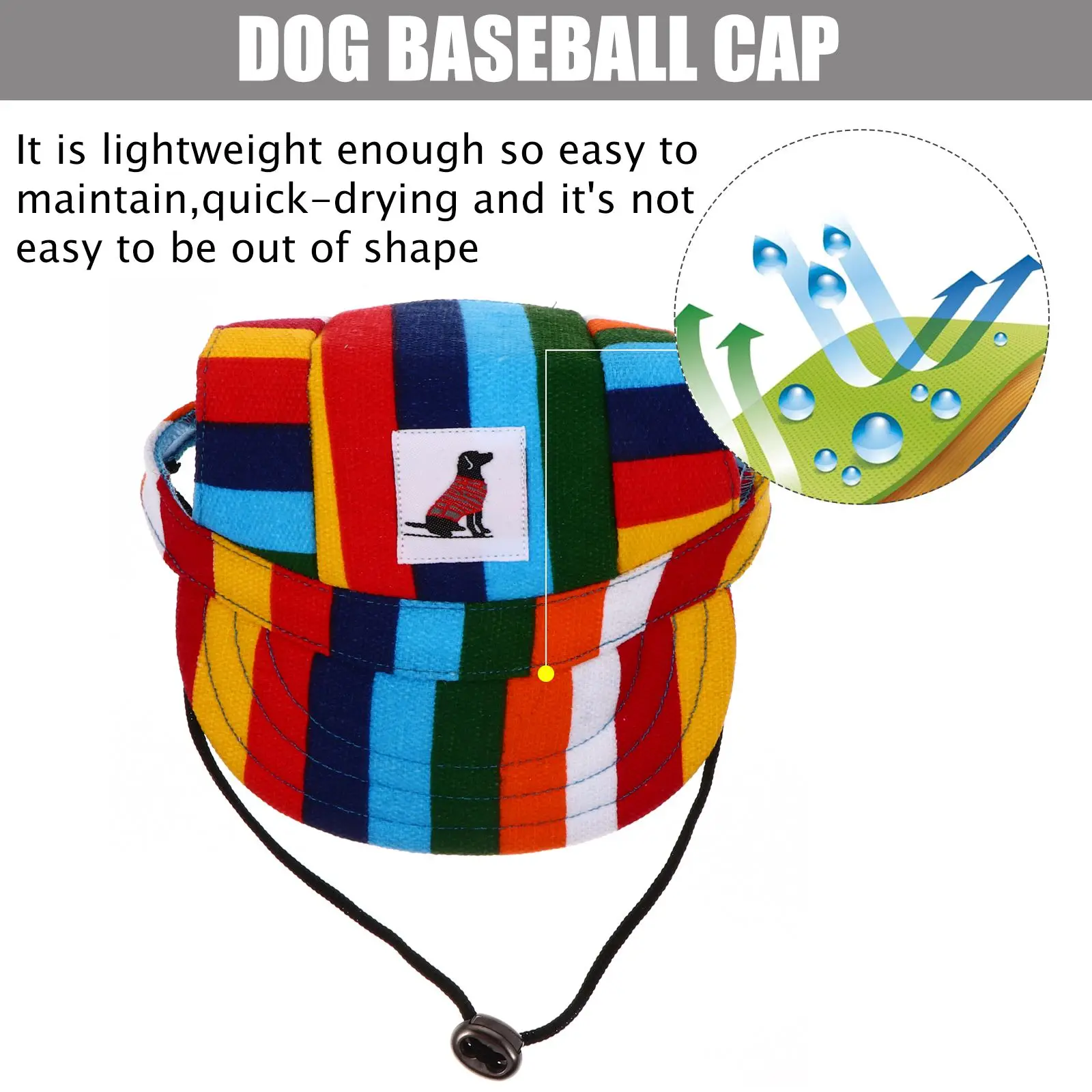 

1pc Breathable Comfortable Sun Protection Cap Pet Dog Baseball Cap for Pet Outdoor