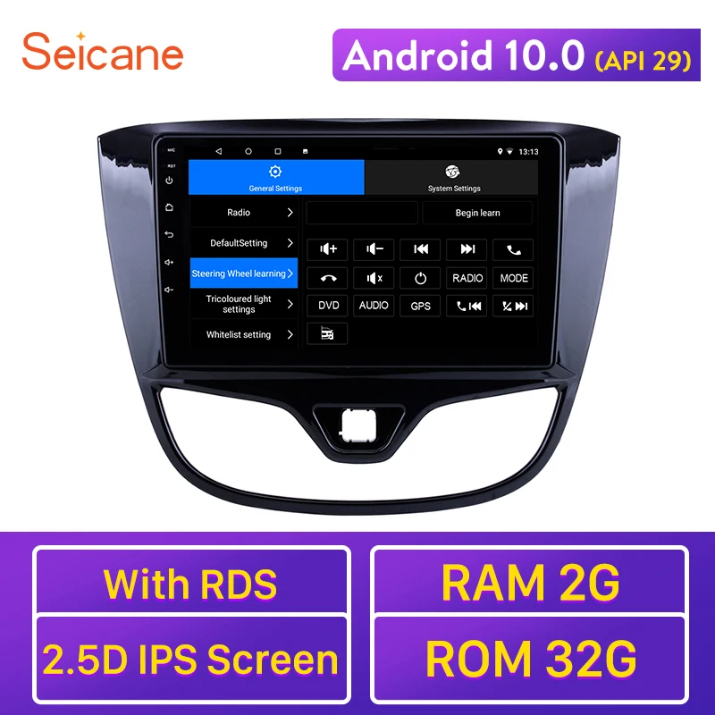

Seicane 9 дюймов 2 Гб ОЗУ 2.5D IPS экран автомобильное радио стерео головное устройство плеер для 2017 Opel Карл/Vinfast поддержка DAB + Carplay
