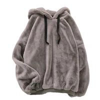 2021 harajuku hoodies women summer coats soild tops hooded loose casual warm ladies fleece flannel pullover female sweatshirt