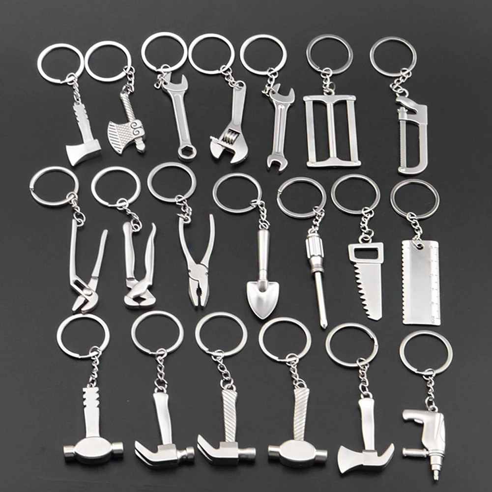 

Tools Keychains for Men Car Bag KeyRing Outdoor Combination Tool Portable Mini Utility Pocket Clasp Ruler Hammer Wrench Pliers