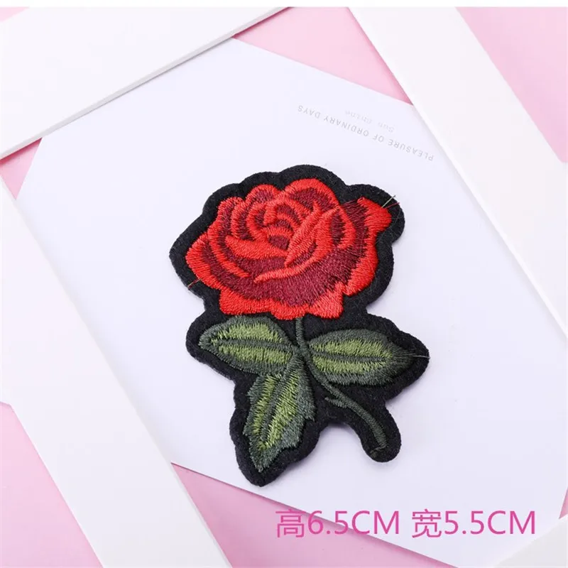 1 шт. Новое поступление нашивки в виде цветков розы аппликация для вышивки одежды