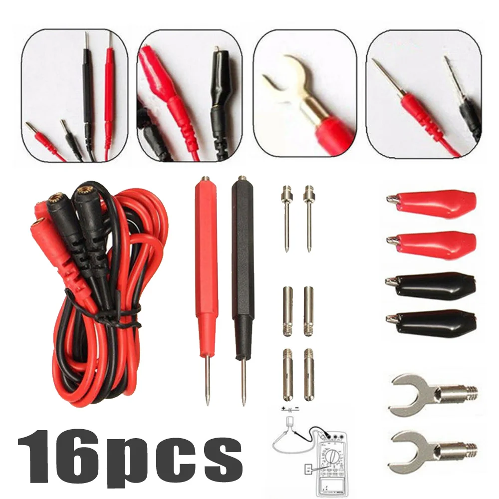 

16 IN 1 Multifunction Digital Multimeter Test Leads Probe Voltage Meter Cable Multimeter Test Leads